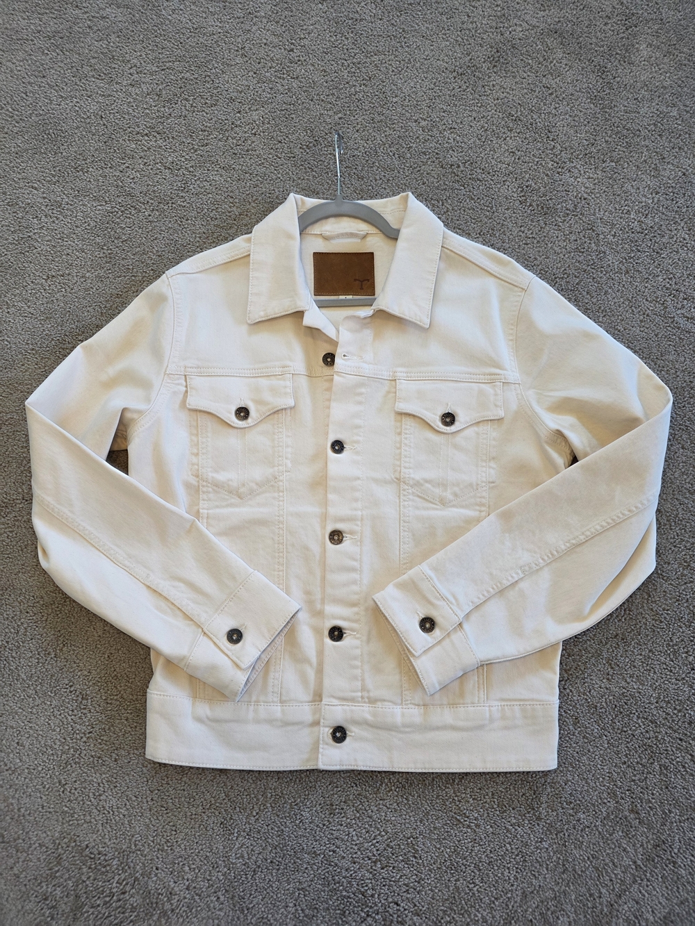 ​🤠 Tecovas "The Austin" Denim Jacket in Natural - Size Small - Picture 10 of 14